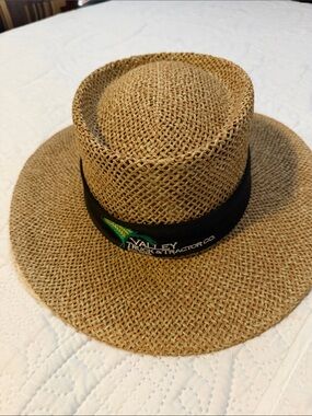 Men's Natural Straw Sun Hat with Black Band
